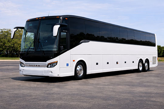 56-passenger charter bus available for charter in Wheatfield, IN